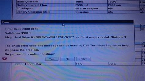 dell hard drive self test error code 0142|dell short self test unsuccessful.